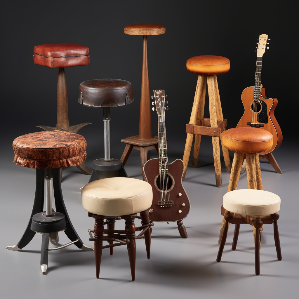 Adjustable guitar discount stool