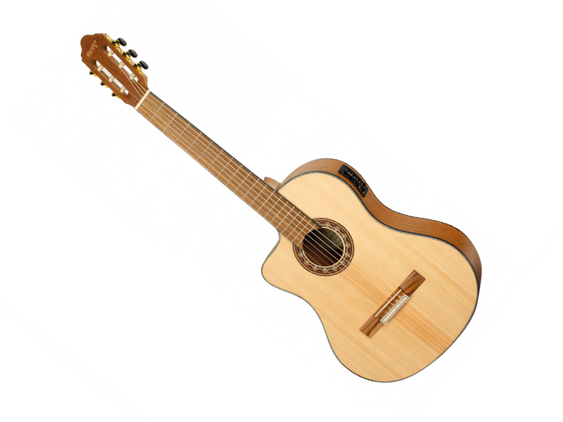 Valencia 300 Series Full Size Classical Electric Guitar in Natural Satin (Left Handed)