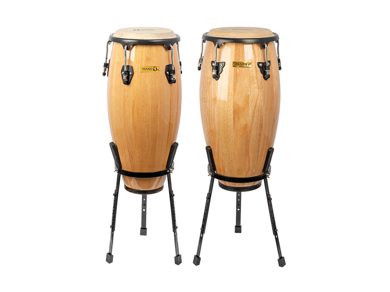 Mano 10 & 11 Inch Congas in Natural with Basket Stands