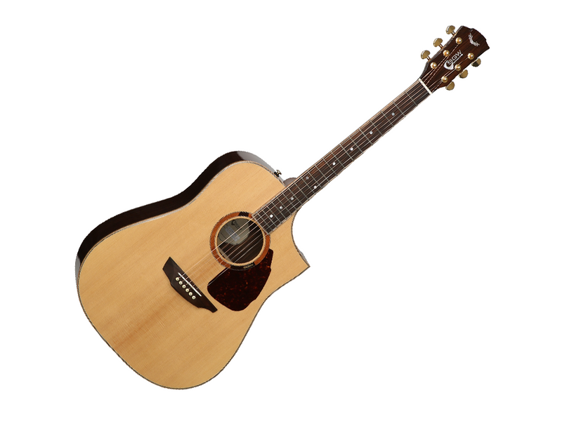 Samick SGW Series 750 Cedar Top Dreadnought Acoustic Electric Guitar in Natural Satin