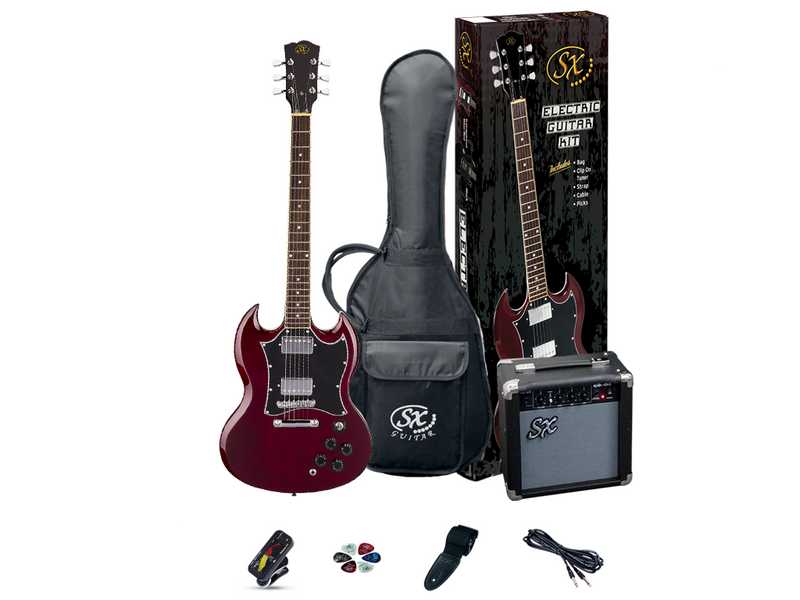 SX SG Style Wine Red Electric Guitar & Amp Pack