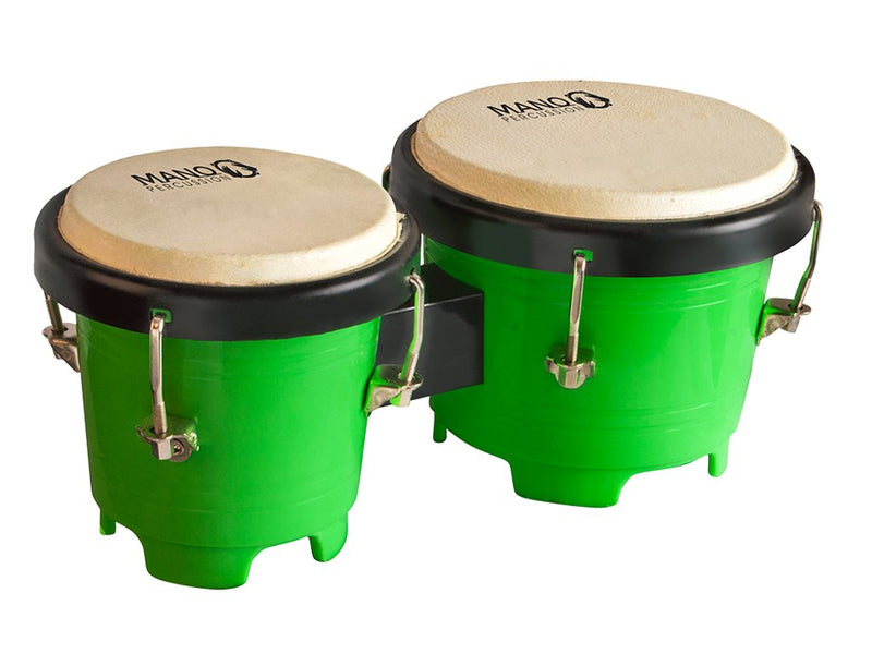 Mano Percussion 4.5 & 5 Inch Tunable Green Mini Bongos