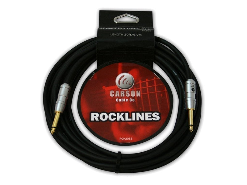 Carson 6' (1.8m) Straight Instrument Cable