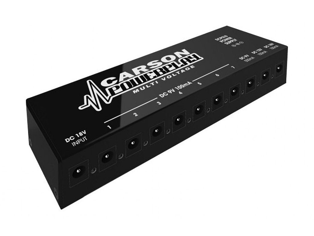 guitar pedal multi power supply Carson DCPS10 DC Brick Multi Power Supply