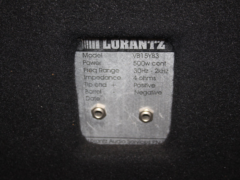 Lorantz 1x15 500W 4ohm Bass Cab