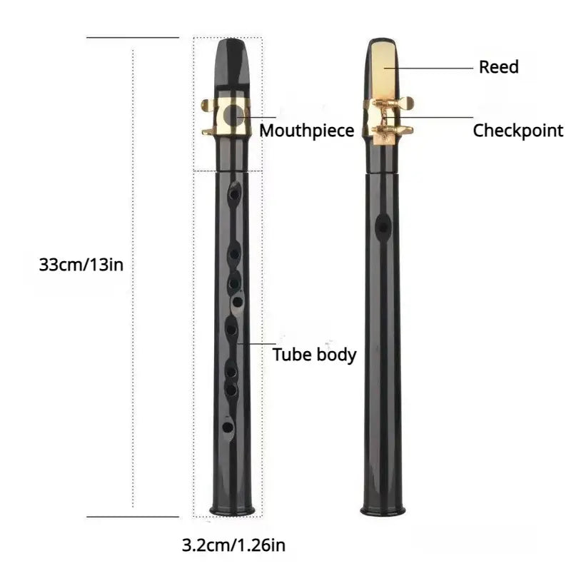MMC Mini Pocket Saxophone 8 Hole Alto Range, Portable Recorder for Breathing Practice