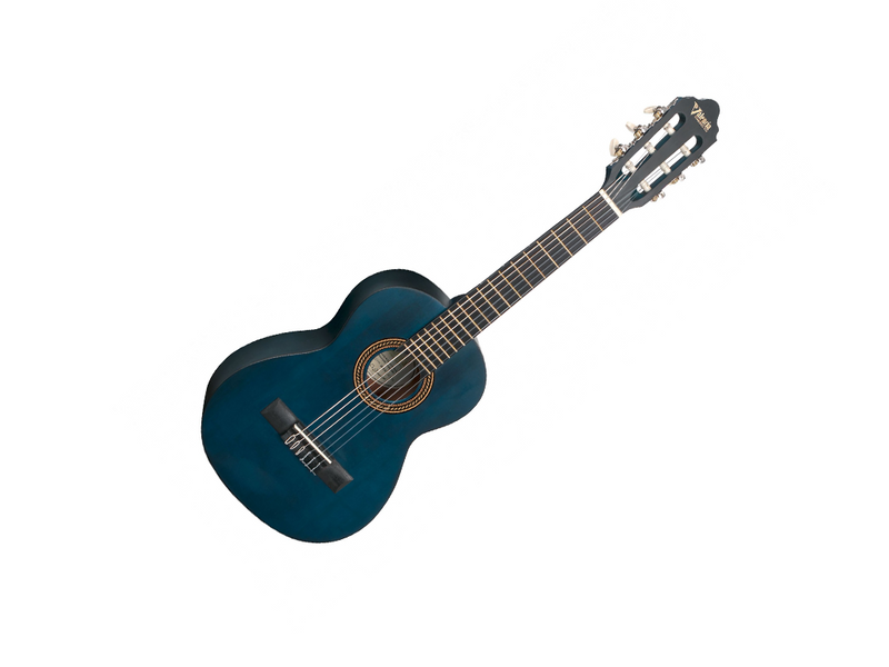 Valencia 200 Series 1/4 Size Classical Guitar in Transparent Blue