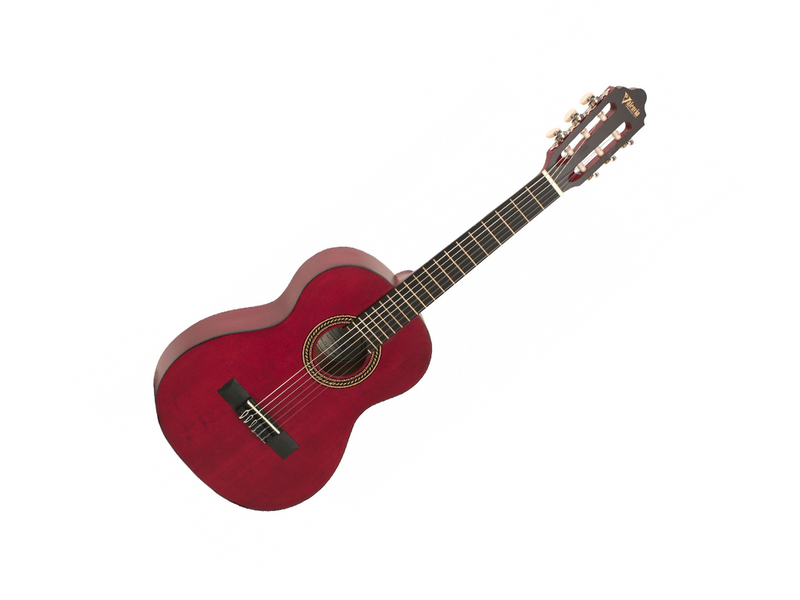 Valencia 200 Series 1/2 Size Spruce Top Classical Guitar in Wine Red