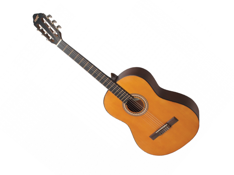 Valencia 200 Series Full Size Spruce Top Hybrid Classical Guitar in Natural Satin (Left Handed)