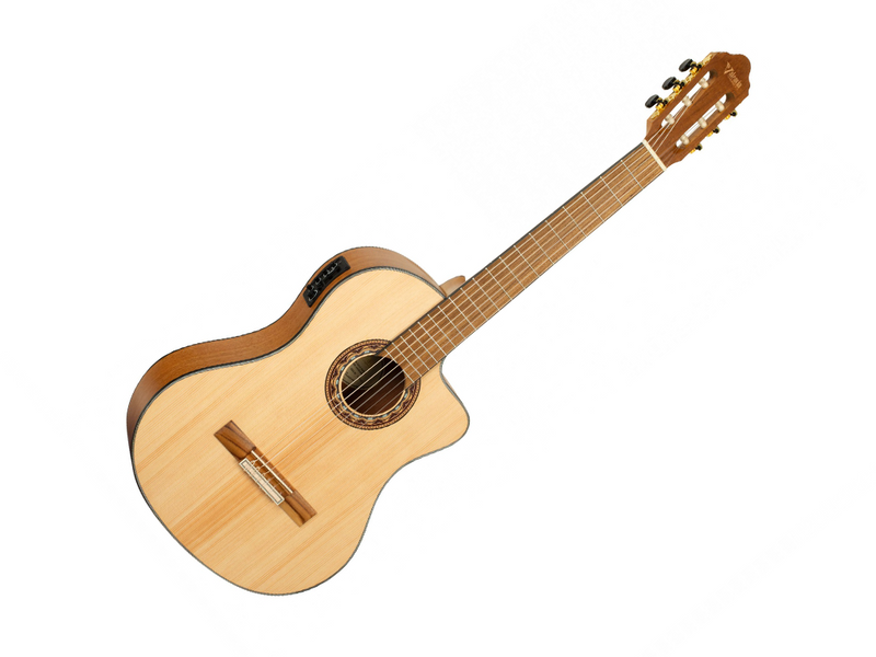 Valencia 300 Series Full Size Classical Electric Guitar in Natural Satin