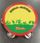 Blithe Bell Drum Kids 6" RED & YELLOW Tambourine