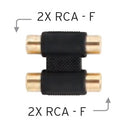 MMC 2 x RCA (F) to 2 x RCA (F) Connector