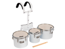 Powerbeat DA827 8x8, 10x8 & 12x8 Inch Marching Drum Triple Tenor Set with Harness