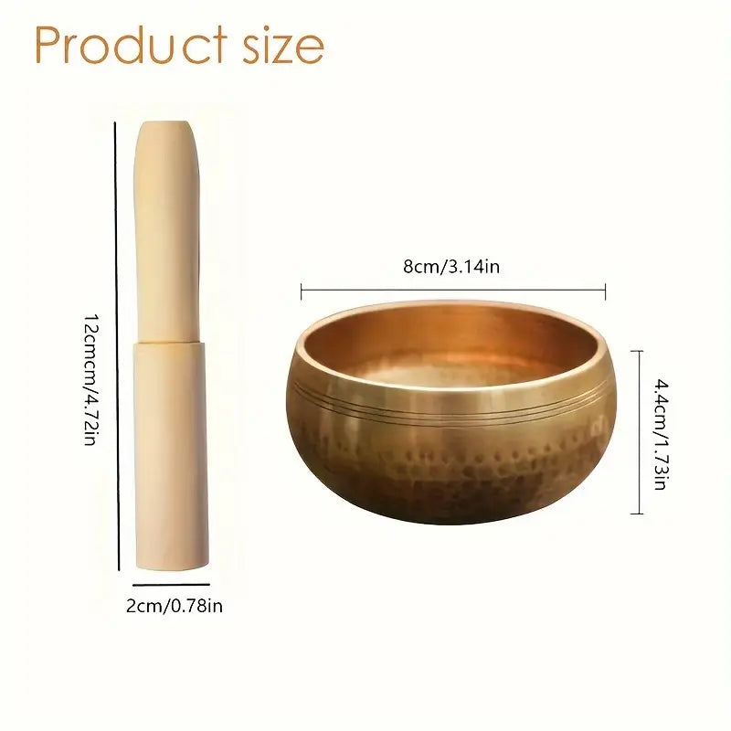 MMC Nepalese Sanskrit Singing Bowl  + Small Wooden Stick