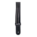 XTR Poly Web Ukulele Strap in Black and Grey Stripes