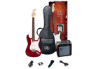 SX SC Style Candy Apple Red 3/4 Size Electric Guitar & Amp Pack