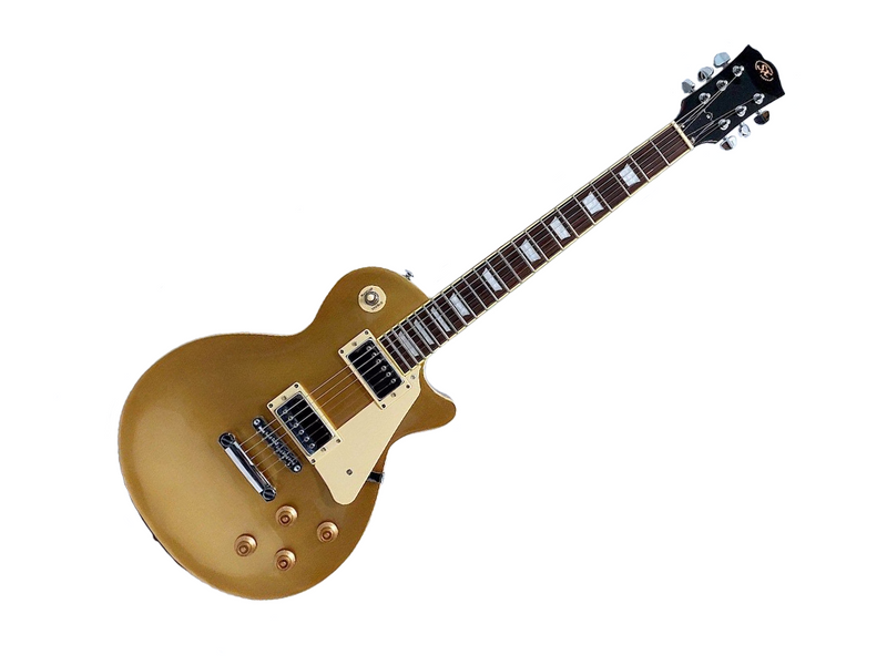 SX LP Deluxe Style Gold Top Electric Guitar