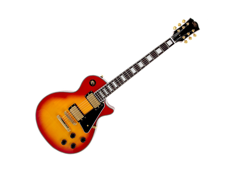 SX LP Deluxe Style Cherry Sunburst Electric Guitar
