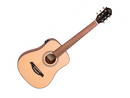 Gilman 30 Series Mini Dreadnought Travel Acoustic Electric Guitar in Natural Satin