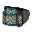 Celtic Guitar Strap Celtic Knot Red, Gold, Blue
