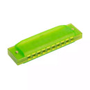 TRANSPARENT GREEN BLUES HARMONICA Key C C/W Carry Case