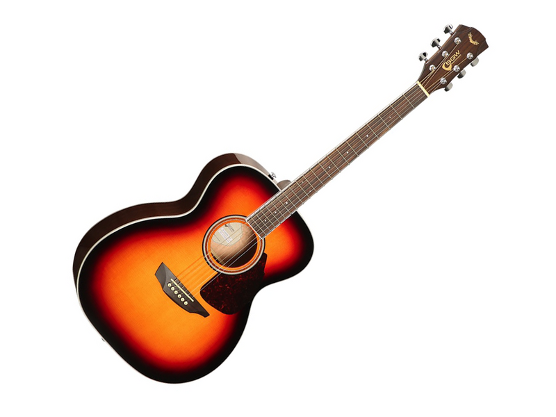 Samick SGW Series 300 Spruce Top Orchestra Guitar in Vintage Burst