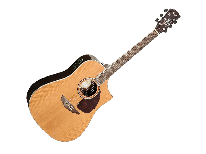 Samick SGW Series 650 Cedar Top Dreadnought Acoustic Electric Guitar in Natural Gloss
