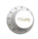 MMC Volume Knob Strat Style White S/American Pot Shaft