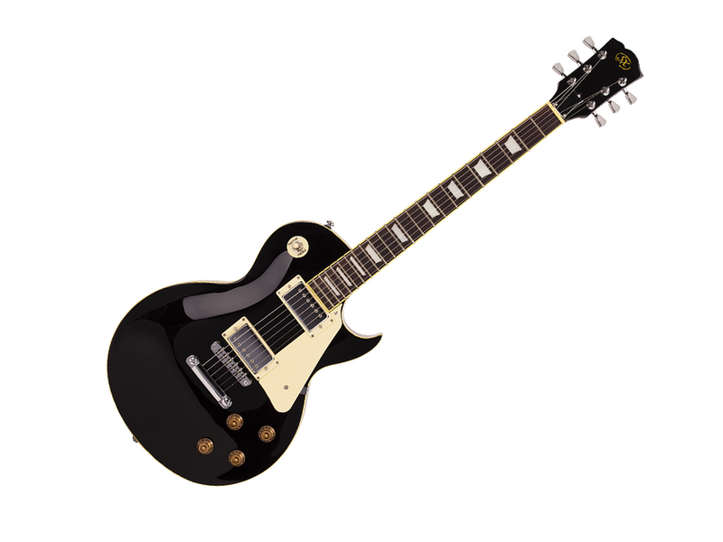 SX LP Style Black Electric Guitar w/Accessories