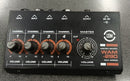 Leem WAM-290 4 Channel Mini Mixer  4  Inputs Battery or AC Power