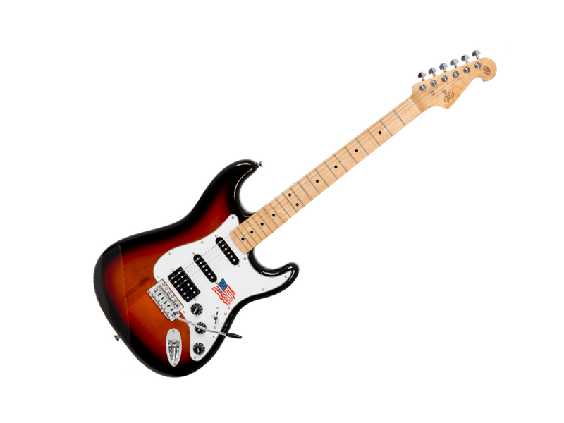 SX Alder Series SC Style HSS Tobacco Sunburst Electric Guitar