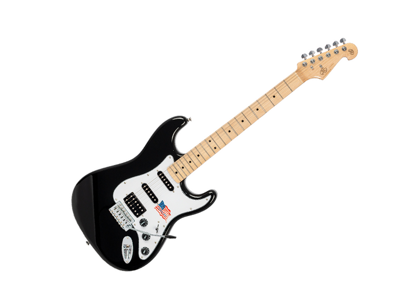 SX Alder Series SC Style HSS Black Electric Guitar