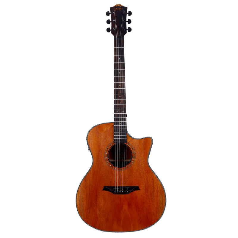 BROMO Grand Auditorium Mahogany Electric /Acoustic Steel String Guitar Solid Top