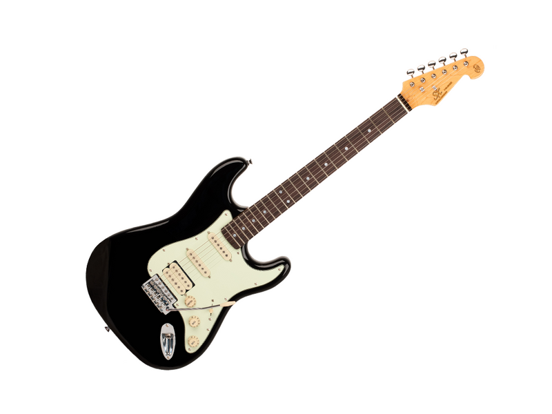 SX Vintage Series SC Style HSS Black Electric Guitar