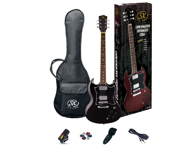 SX SG Style Black Electric Guitar w/Accessories SX SG Style Black Electric Guitar w/Accessories