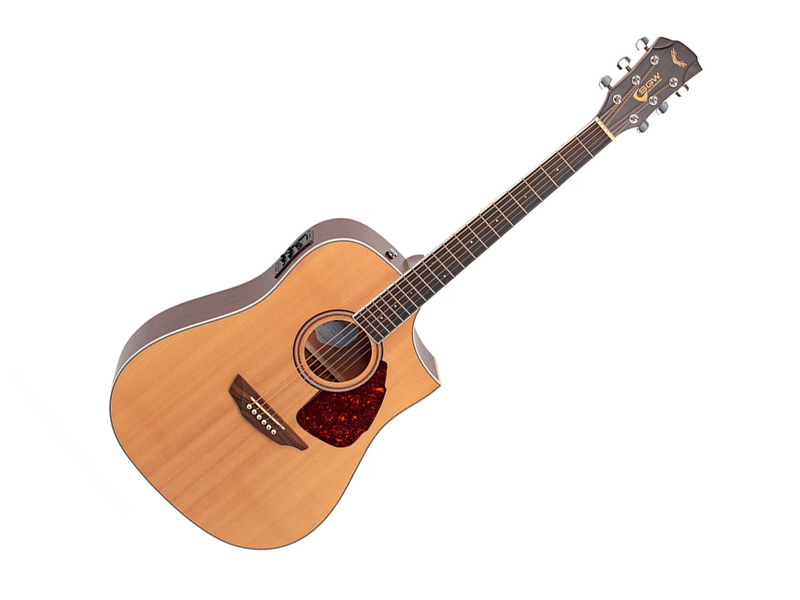 Samick SGW Series 350 Spruce Top Dreadnought Acoustic Electric Guitar in Natural Satin