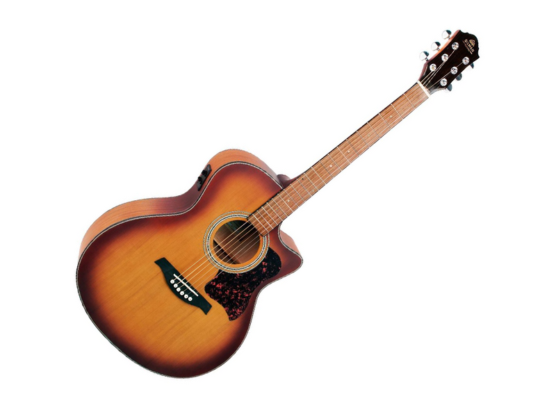 Gilman 60 Series Cedar Top Grand Auditorium Acoustic Electric Guitar in Tobacco Sunburst