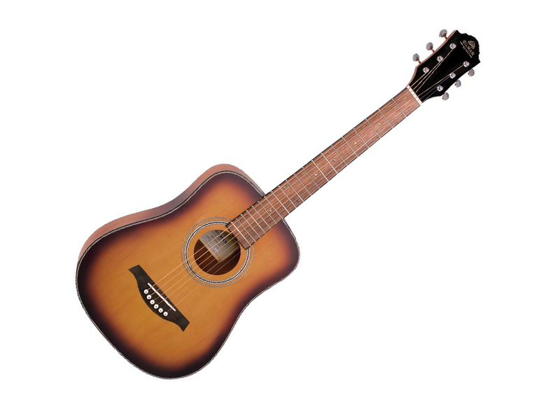 Gilman 30 Series Mini Dreadnought Travel Guitar in Tobacco Sunburst