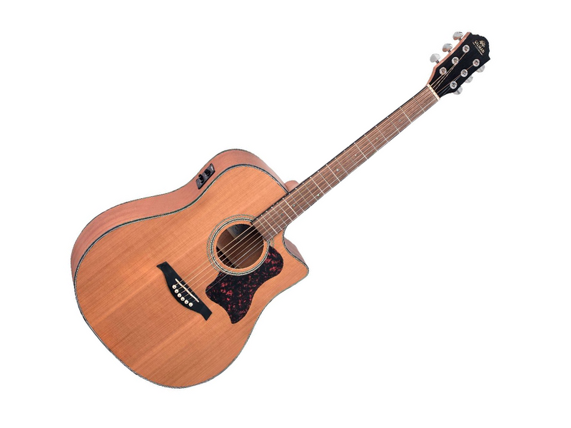 Gilman 60 Series Cedar Top Dreadnought Acoustic Electric Guitar in Natural Satin