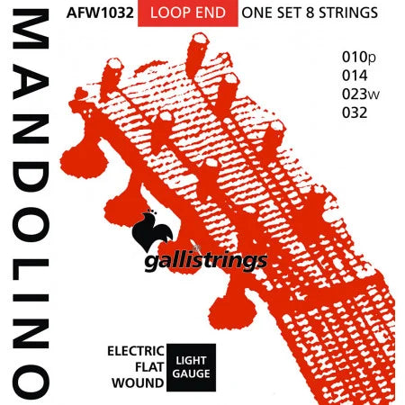 Galli Mandolin Strings Flatwound Light Gauge.