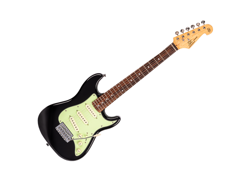 SX Vintage Series SC Style 1/2 Size Black Electric Guitar