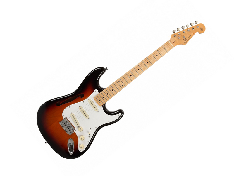 SX Alder Semi Hollow SC Style Tobacco Sunburst Electric Guitar