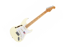 SX Alder Semi Hollow SC Style Vintage White Electric Guitar