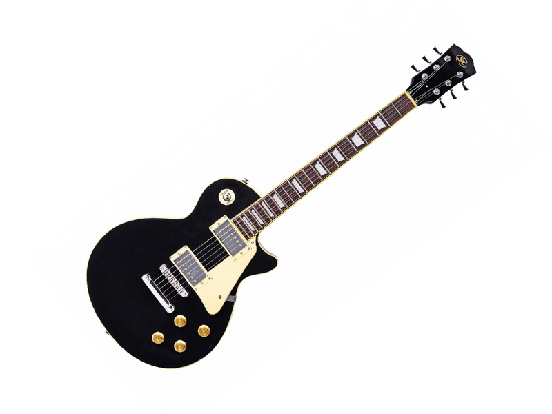 SX EE Series Black LP Style Electric Guitar