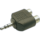 Adaptor 2 x RCA Female Socket to 3.5mm Male Stereo Plug