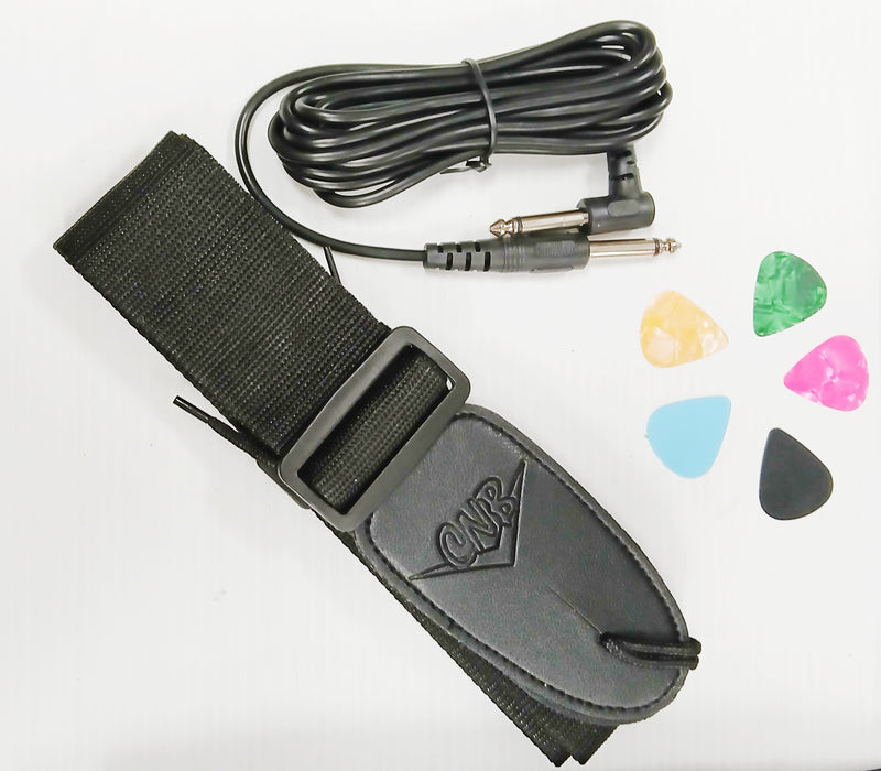 Valen Strat Style Electric Guitar PACK Light Blue Amp, Bag, Strap, Lead & Picks