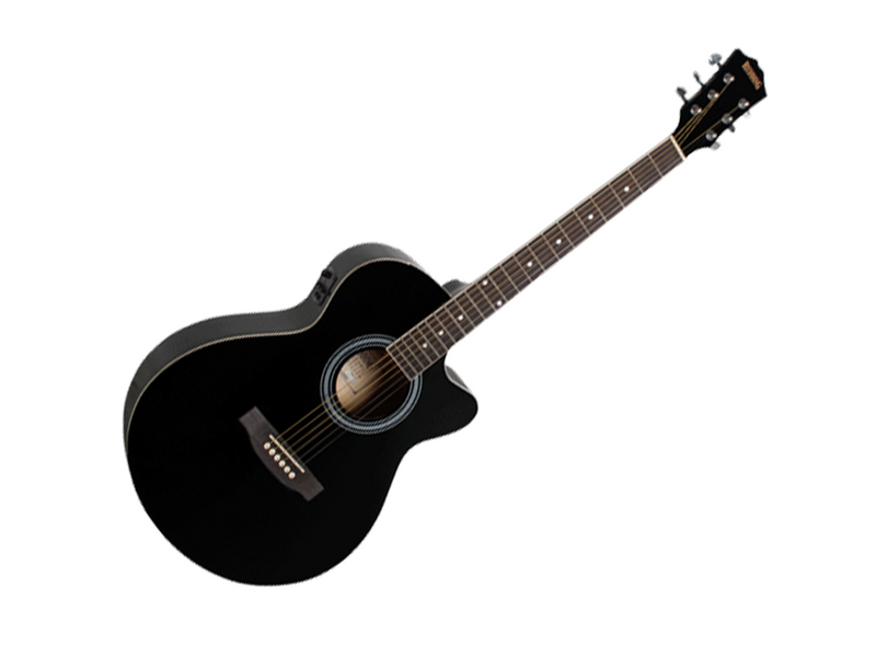 Redding 51 Series Spruce Top Grand Concert Acoustic Electric Guitar Pack in Black