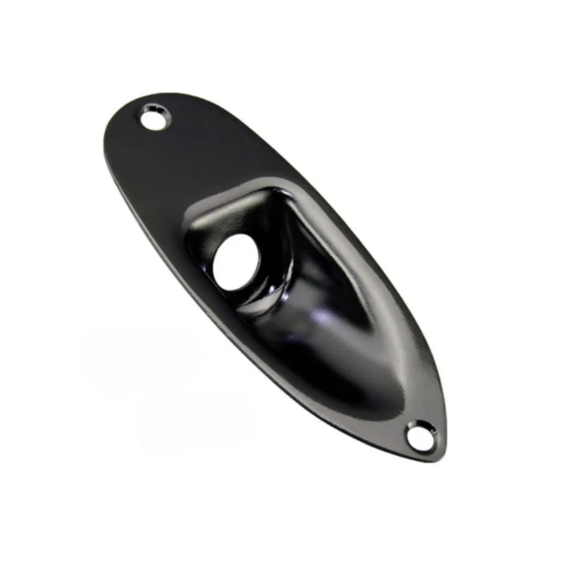 MMC Strat Style Jack Plate Black