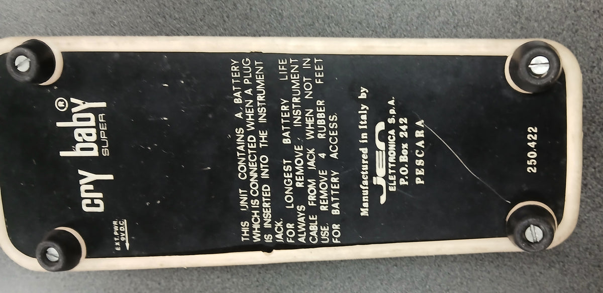 1970s Jen Crybaby Super Wah Pedal Made in Italy Model 250.422 Red Fase