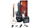 SX Standard SC Style Arctic White Electric Guitar & Amp Pack